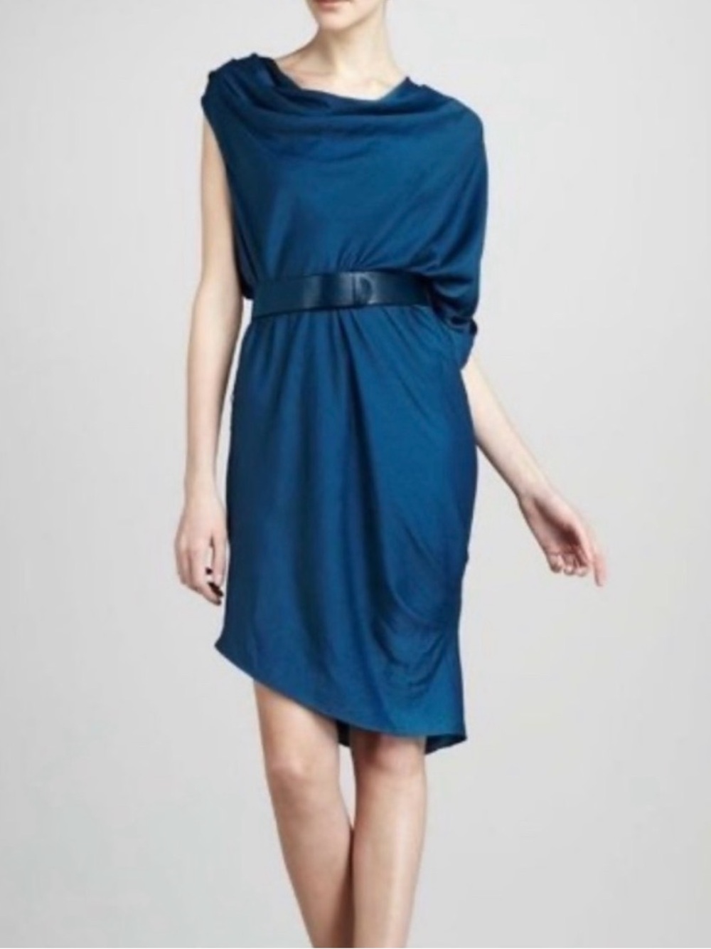Halston Heritage Ocean Blue
Charmeuse Draped Dress New M New nwt